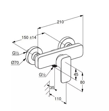 KLUDI Renon Bateria Prysznicowa - Biały Mat 428315375