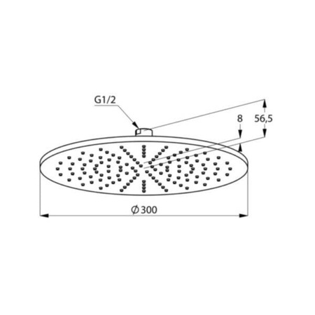 KLUDI A-qa Deszczwnica - Czarny Mat 643308700