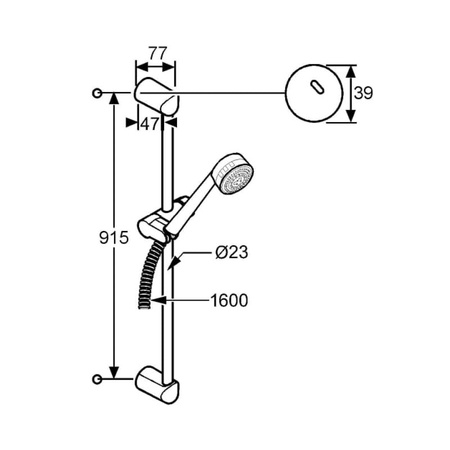 KLUDI Zenta Zestaw Prysznicowy 2 Strumieniowy 607400500
