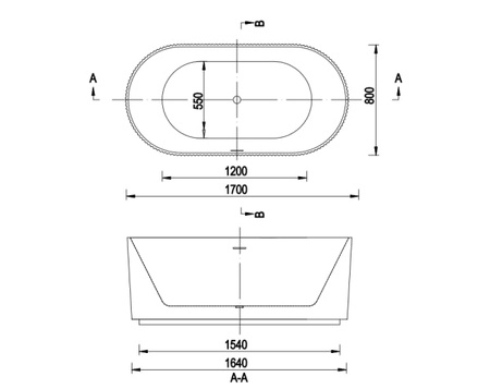 EMPORIA Wanna Rio Wolnostojąca 170 Cm Biała EMPORIA-WS203L-1700