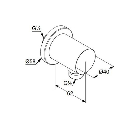 KLUDI Nova Fonte Przyłącze Kątowe - Złoty Szczotkowany 20543n0-15
