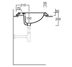 SIMAS Arcade Umywalka Wpuszczana AR 859