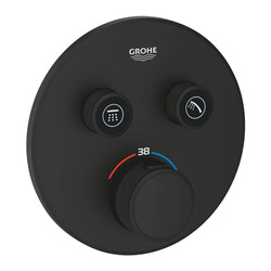 GROHE Essence Bateria Termostatyczna Do Obsługi Dwóch Wyjść Wody - Phantom Black (czarny Mat) 29507KF0
