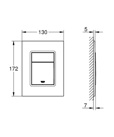 GROHE Cosmopolitan Przycisk Do Stelaża - Phantom Black (czarny Mat) 37535KF0
