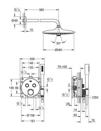 GROHE Grohtherm Zestaw Prysznicowy Termostatyczny 34744000