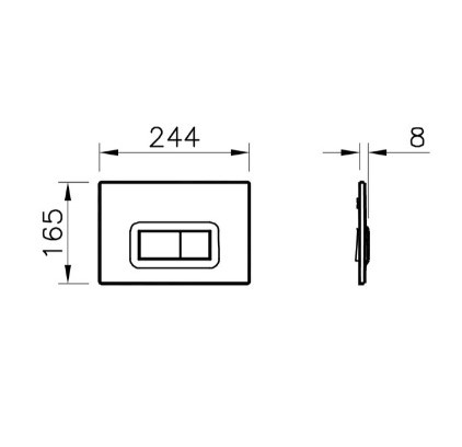 VITRA Loop Przycisk Spłukujący Do Wc - Czarny Mat VITRA-740-0611