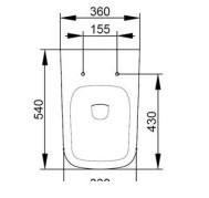 CERAMICA DOLOMITE S.P.A. Mia Miska Wc Wisząca D432501