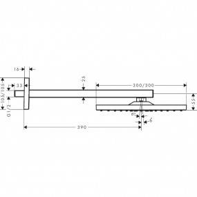 Hansgrohe Hansgrohe - Głowica Raindance E 300 1 Jet Kol. Polerowany Złoty Optyczny