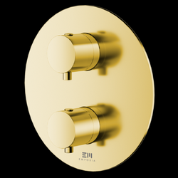 EMPORIA Fly Bateria Wannowo Prysznicowa Termostatyczna Podtynkowa Z Elementem Podtynkowym - Złoty  EMPORIA-03043GD