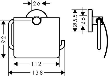 HANSGROHE Logis Uchwyt Na Papier Toaletowy 41723000