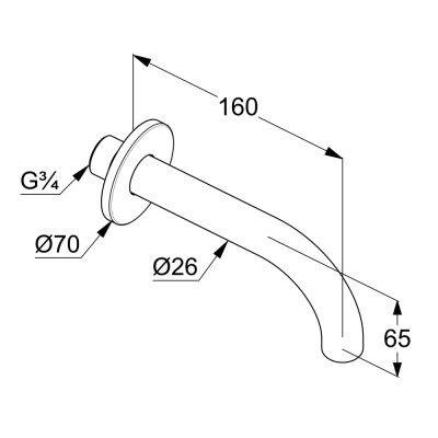 KLUDI Bozz Bozz - Wylewka Wannowa 3850505