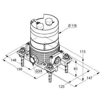 KLUDI Balance Element Podtynkowy Do Baterii Wannowej Wolnostojacej 88088