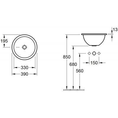 Villeroy&boch Loop&friends - Umywalka Blatowa 39