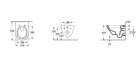 VILLEROY&BOCH Architectura Miska Wisząca Z Deską 4694CLR1