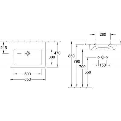 VILLEROY&BOCH Subway Umywalka Meblowa 7113FCR1