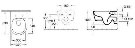 VILLEROY&BOCH Avento Miska Wc Wisząca 5656R001