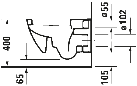 DURAVIT Happy D Miska Wc 2221090000