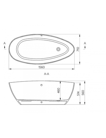 EMPORIA Wanna Riva Wolnostojąca 157 Cm Biała EMPORIA-RIVA0001