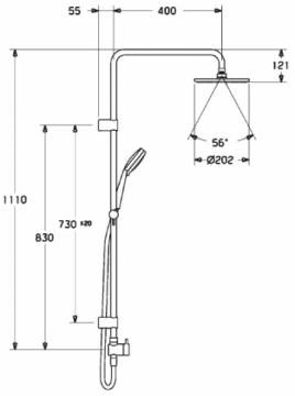 Hansa Hansaunita - Termostat Nat. Z Deszczownicą Kw.