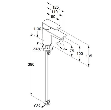 KLUDI Pure&style Bateria Umywalkowa 400280575