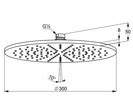 KLUDI A-qa Deszczownica - Złoty Szczotkowany 64330n0-00