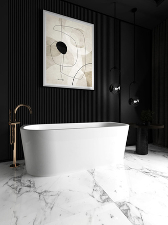 EMPORIA Wanna Emilia Przyścienna 170 X 80 Cm Biały Połysk EMPORIA-WS206-1700