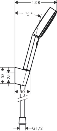 Hansgrohe Pulsify Select - Punktowy Zestaw Prysznicowy 105 3jet Z Wężem 125 Cm