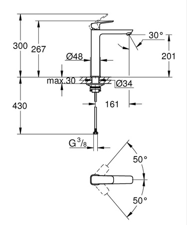 GROHE Cubeo Bateria Umywalkowa ,rozmiar Xl 1017290000