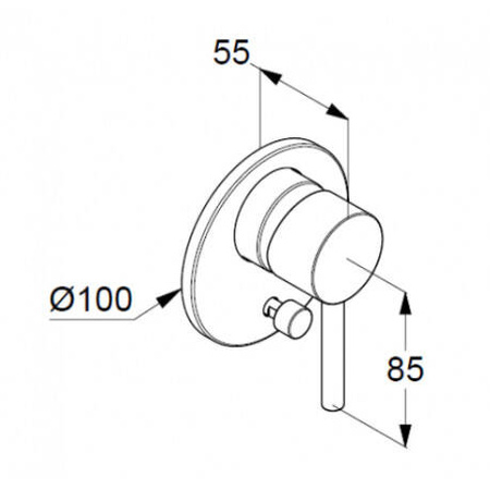 KLUDI Bozz Bateria Wannowo - Prysznicowa ,element Zewnętrzny - Złoty Szczotkowany 38716n076