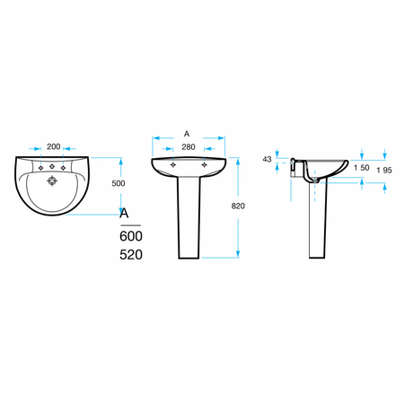 ROCA Victoria Umywalka Wisząca A326392000