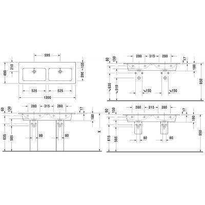 DURAVIT Me By Starck Umywalka Meblowa 2336130060