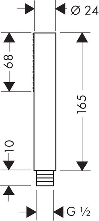 HANSGROHE Axor Słuchawka Prysznicowa Mosiądz Szczotkowany 10531950