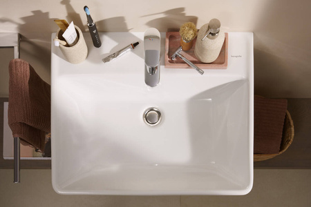 Hansgrohe Xanuia Q 60133450 – umywalka wisząca 600 × 480 mm, z otworem na baterię i przelewem