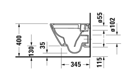 Duravit D-neo - Miska Wc Wisząca 48 Cm