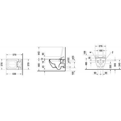 DURAVIT Vero Miska Wc 2525590000
