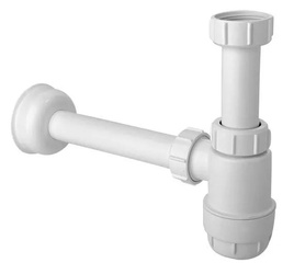 McAlpine HC2 – syfon umywalkowy butelkowy niski 1 ¼″ × 32 mm, biały