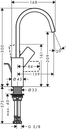 HANSGROHE Vivenis Bateria Umywalkowa 75030000