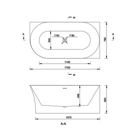 EMPORIA Wanna Molly Narożna Przyścienna Prawa 170x78 Cm Biała EMPORIA-TW-7790R-1700