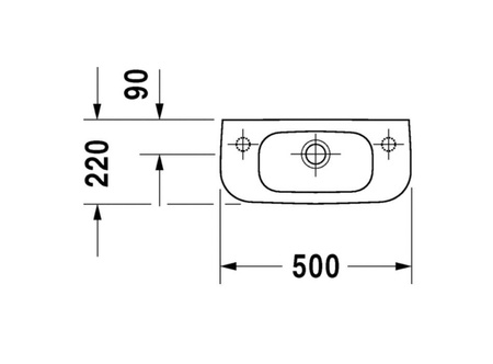 DURAVIT D-code Umywalka 07065000002