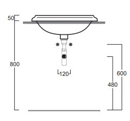 SIMAS Arcade Umywalka Wpuszczana AR 859
