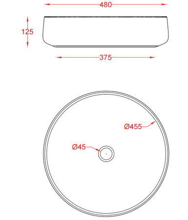 ART CERAM Artceram Cognac 48 Umywalka Nablatowa Biała COL002