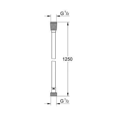 GROHE Silverflex Wąż Prysznicowy 1250mm - Hard Graphite (grafit) 28362A01