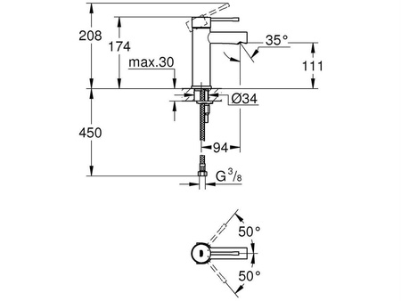 GROHE Essence Essence - Bat. Umywalkowa B/k 34294001