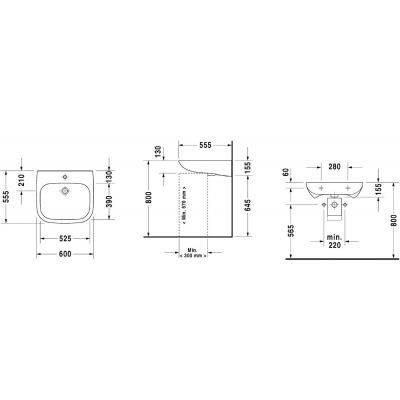 Duravit D-code Umywalka Vital Med