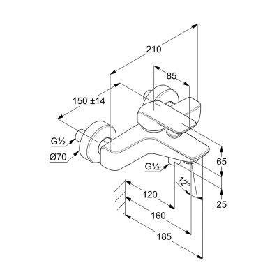 KLUDI Ameo Bateria Wannowa 414450575