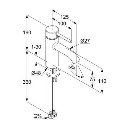 KLUDI Bozz Bozz - Bat. Umywalkowa B/k 382720576