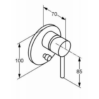 KLUDI Bozz Bateria Wannowo Prysznicowa Element Zewnętrzny - Czarny Mat 387163976