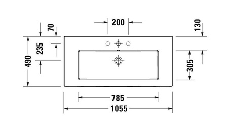 DURAVIT White Tulip Umywalka Meblowa 2363100000