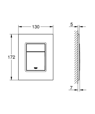 GROHE Cosmopolitan Przycisk Do Stelaża - Hard Graphite (grafit) 37535A00
