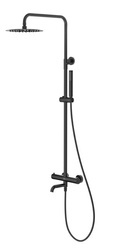 EMPORIA Fly Zestaw Prysznicowy Termostatyczny Z Wylewką Wannową - Czarny Mat  EMPORIA-030130BM